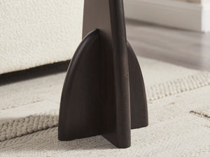 Greenington Zephyr Solid Bamboo Side Table Sculptural Minimalist Accent for Modern Living Spaces Caviar GZ002B