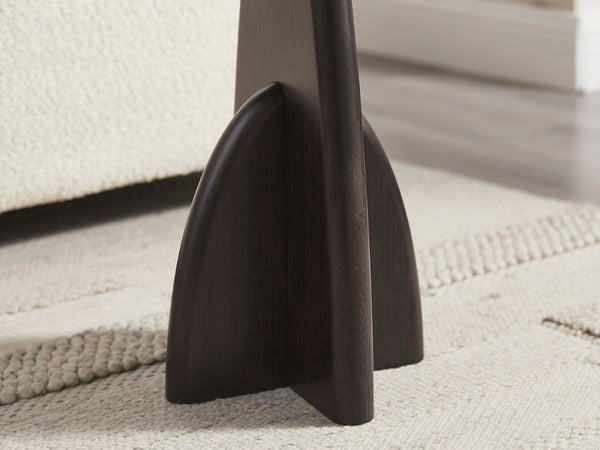 Greenington Zephyr Solid Bamboo Side Table Sculptural Minimalist Accent for Modern Living Spaces Caviar GZ002B