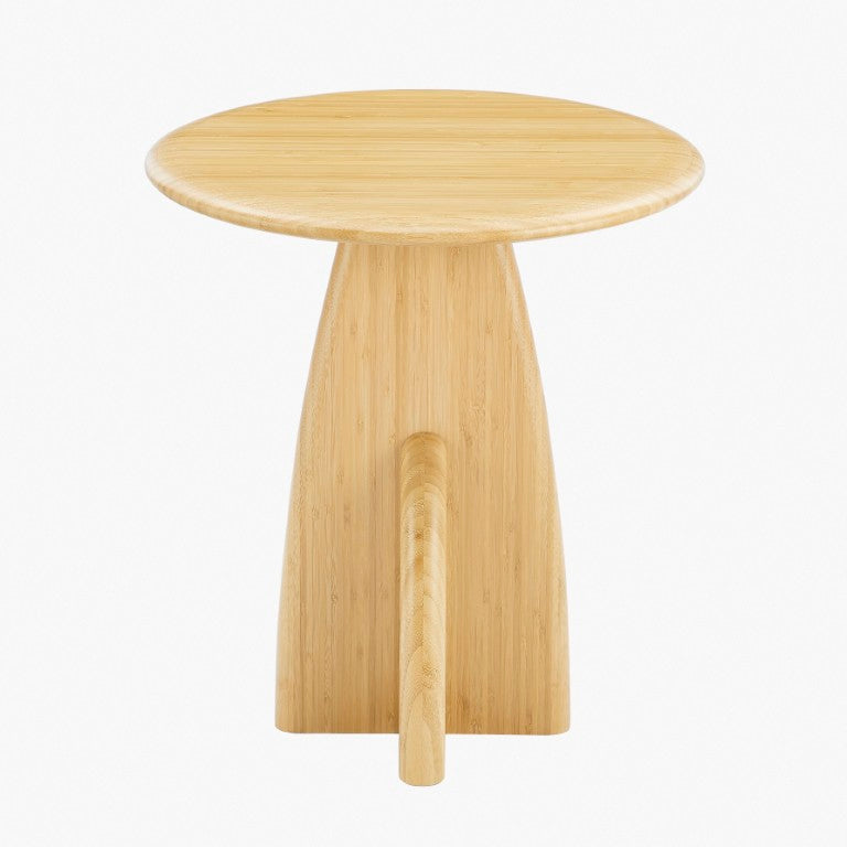 Greenington Zephyr Solid Bamboo Side Table Minimalist Accent for Living Room Bedroom or Office Wheat GZ002WH