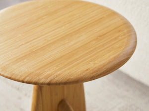 Greenington Zephyr Solid Bamboo Side Table Minimalist Accent for Living Room Bedroom or Office Wheat GZ002WH