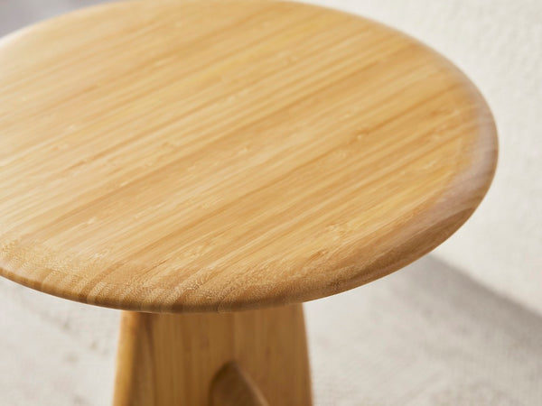 Greenington Zephyr Solid Bamboo Side Table Minimalist Accent for Living Room Bedroom or Office Wheat GZ002WH
