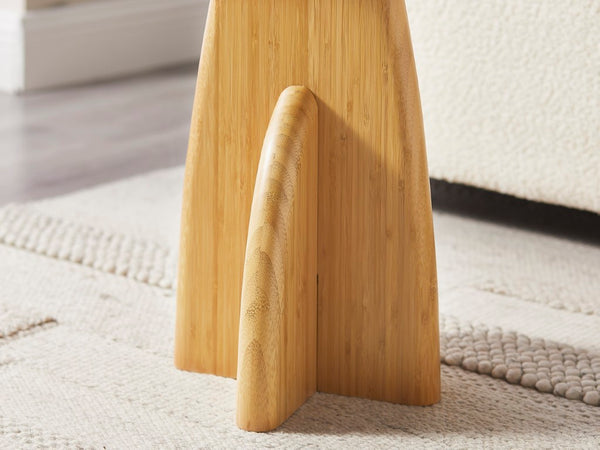 Greenington Zephyr Solid Bamboo Side Table Minimalist Accent for Living Room Bedroom or Office Wheat GZ002WH