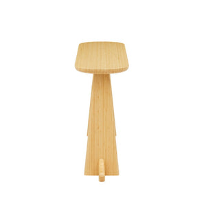Greenington Zephyr Solid Bamboo Console Table Sculptural Oval Top for Entryway or Living Room Wheat GZ003WH