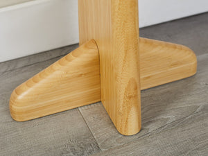 Greenington Zephyr Solid Bamboo Console Table Sculptural Oval Top for Entryway or Living Room Wheat GZ003WH