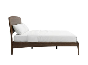 Greenington Zeva Queen Platform Bed Solid Moso Bamboo Curved Headboard Eco Friendly Modern Frame Black Walnut GZA001BL