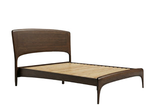Greenington Zeva King Platform Bed Solid Moso Bamboo Curved Headboard Organic Modern Bedroom Black Walnut GZA002BL