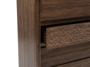 Greenington Zeva Solid Bamboo Chest of Drawers Walnut Finish Sculptural Bedroom Storage GZA004BL