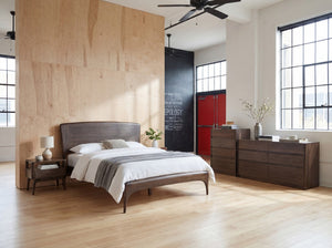 Greenington Zeva Solid Bamboo Dresser with Carved Fronts and Walnut Finish for Modern Bedrooms GZA005BL