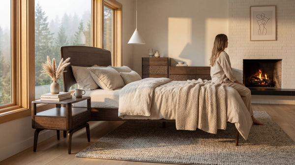 Greenington Zeva Solid Bamboo Dresser with Carved Fronts and Walnut Finish for Modern Bedrooms GZA005BL