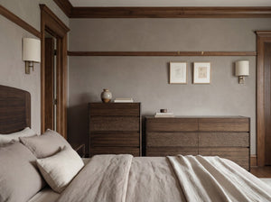 Greenington Zeva Solid Bamboo Dresser with Carved Fronts and Walnut Finish for Modern Bedrooms GZA005BL
