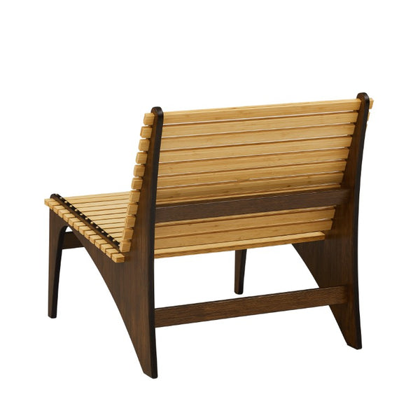 Greenington Zen Solid Moso Bamboo Lounge Chair Sculptural Eco Friendly Seat for Living Rooms Black Walnut GZN001BL