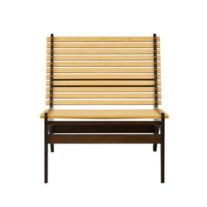 Greenington Zen Solid Moso Bamboo Lounge Chair Sculptural Eco Friendly Seat for Living Rooms Black Walnut GZN001BL