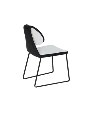 Soho Concept Gakko Slide Chair: Stylish Dining Seat With Premium Fabric Options & Lifetime Guarantee, Turkiye Made White  Soho-concept-dining-chair-03718