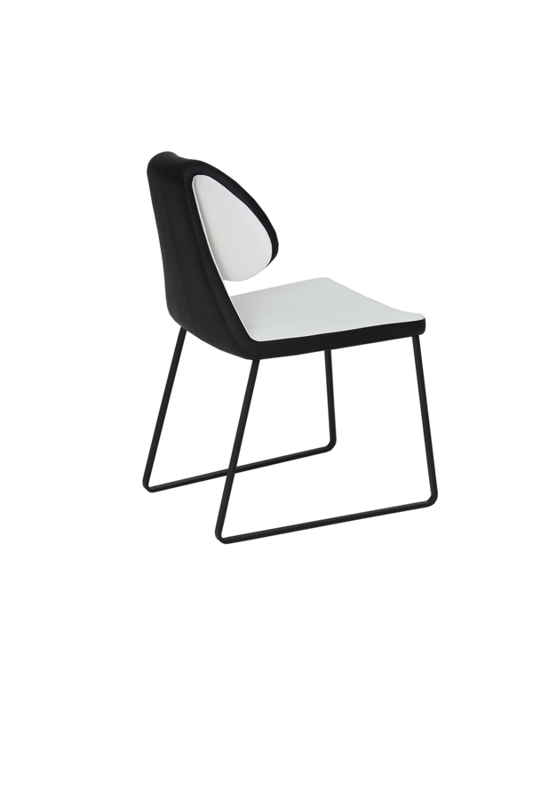 Soho Concept Gakko Slide Chair: Stylish Dining Seat With Premium Fabric Options & Lifetime Guarantee, Turkiye Made White  Soho-concept-dining-chair-03718