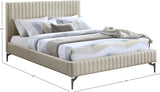 Gallo Beige Vegan Leather Full Bed GalloBeige-F Meridian Furniture