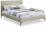 Gallo Beige Vegan Leather Full Bed GalloBeige-F Meridian Furniture