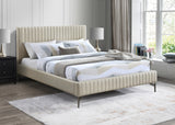 Gallo Beige Vegan Leather Full Bed GalloBeige-F Meridian Furniture