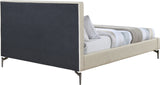 Gallo Beige Vegan Leather Full Bed GalloBeige-F Meridian Furniture