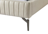 Gallo Beige Vegan Leather King Bed GalloBeige-K Meridian Furniture