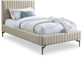 Gallo Beige Vegan Leather Twin Bed GalloBeige-T Meridian Furniture