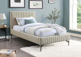 Gallo Beige Vegan Leather Twin Bed GalloBeige-T Meridian Furniture