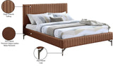 Gallo Cognac Vegan Leather Full Bed GalloCognac-F Meridian Furniture