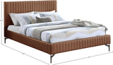 Gallo Cognac Vegan Leather Full Bed GalloCognac-F Meridian Furniture