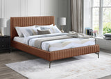 Gallo Cognac Vegan Leather Full Bed GalloCognac-F Meridian Furniture