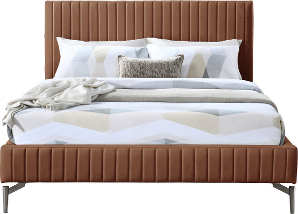 Gallo Cognac Vegan Leather Full Bed GalloCognac-F Meridian Furniture