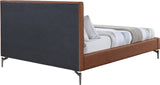 Gallo Cognac Vegan Leather Full Bed GalloCognac-F Meridian Furniture