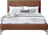 Gallo Cognac Vegan Leather Queen Bed GalloCognac-Q Meridian Furniture