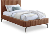 Gallo Cognac Vegan Leather Twin Bed GalloCognac-T Meridian Furniture