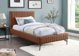 Gallo Cognac Vegan Leather Twin Bed GalloCognac-T Meridian Furniture