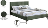 Gallo Green Vegan Leather Full Bed GalloGreen-F Meridian Furniture