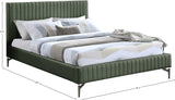 Gallo Green Vegan Leather King Bed GalloGreen-K Meridian Furniture