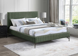 Gallo Green Vegan Leather King Bed GalloGreen-K Meridian Furniture