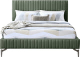 Gallo Green Vegan Leather King Bed GalloGreen-K Meridian Furniture