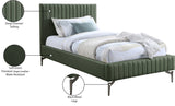 Gallo Green Vegan Leather Twin Bed GalloGreen-T Meridian Furniture