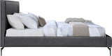 Gallo Dark Grey Vegan Leather King Bed GalloGrey-K Meridian Furniture