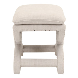 Essentials For Living Gaston Ottoman – Versatile Seating & Storage Solution With Creamy Beige Linen And Unique "X" Base Design  Plywood 6437up.Bis-bt