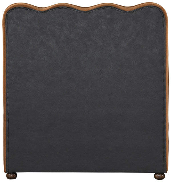 Meridian Furniture Gatsby Twin Trundle Bed Scalloped Curved Velvet Upholstered Frame for Guest Bedroom Saddle GatsbySaddle-T
