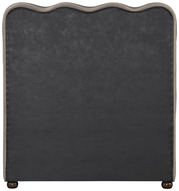 Meridian Furniture Gatsby Twin Trundle Bed Scalloped Curved Velvet Upholstered Frame for Guest Bedroom Taupe GatsbyTaupe-T