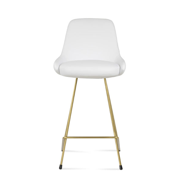Soho Concept Gazel Cat- Stylish Bar & Counter Stools With Soft Leatherette Upholstery, 2-year Guarantee, Modern Design White  Soho-concept-dining-chair-08799