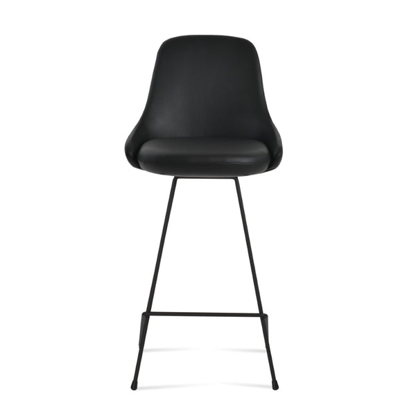 Soho Concept Gazel Cat- Stylish Bar & Counter Stools With Soft Leatherette Upholstery, 2-year Guarantee, Modern Design Black  Soho-concept-dining-chair-08793