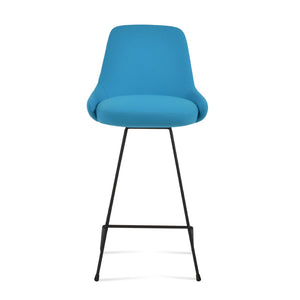 Soho Concept Gazel Cat Barstools & Counterstools In Turquoise - Stylish Camira Era Fabric With 10-year Guarantee Turquoise  Soho-concept-dining-chair-08796