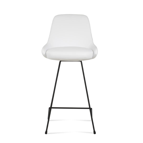 Soho Concept Gazel Cat- Stylish Bar & Counter Stools With Soft Leatherette Upholstery, 2-year Guarantee, Modern Design White  Soho-concept-dining-chair-08797