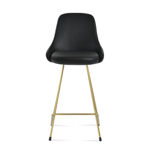 Soho Concept Gazel Cat- Stylish Bar & Counter Stools With Soft Leatherette Upholstery, 2-year Guarantee, Modern Design Brass,Black  Soho-concept-dining-chair-08800
