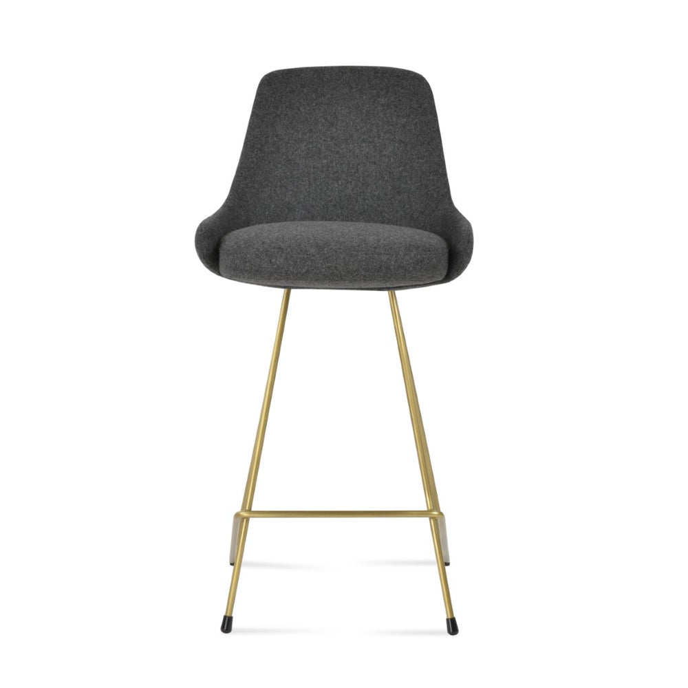 Soho Concept Gazel Cat Barstools & Counterstools - Luxurious Boucle, Velvet, & Nubuck Fabrics With 10-year Guarantee Chrome,White  Soho-concept-dining-chair-08641