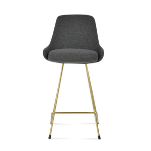 Soho Concept Gazel Cat Barstools & Counterstools - Luxurious Boucle, Velvet, & Nubuck Fabrics With 10-year Guarantee Brass,Dark Grey  Soho-concept-dining-chair-08801