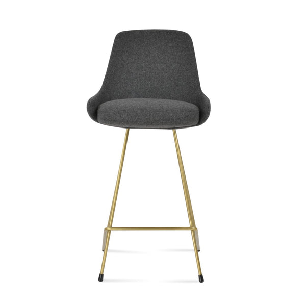 Soho Concept Gazel Cat Barstools & Counterstools - Luxurious Boucle, Velvet, & Nubuck Fabrics With 10-year Guarantee Brass,Dark Grey  Soho-concept-dining-chair-08801